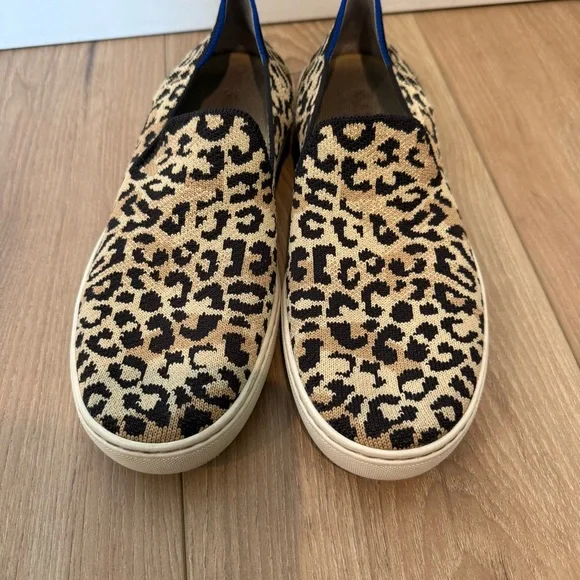 Rothy’s Leopard Print Slip-On Sneakers Womens Size 9 Casual Everyday Walking - Picture 2 of 8
